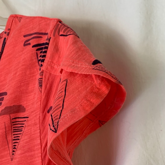 fresh produce Harbour Hues V neck cap flutter sleeve dress in vibrant poppy - Picture 4 of 6